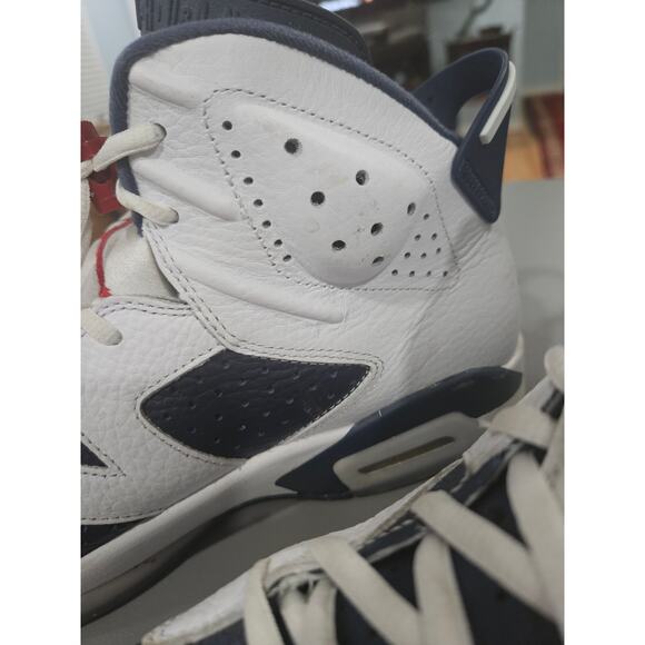 Air Jordan 6 Olympic 2020 White Navy Red CT8529-164 Mens Size 9 main image 7